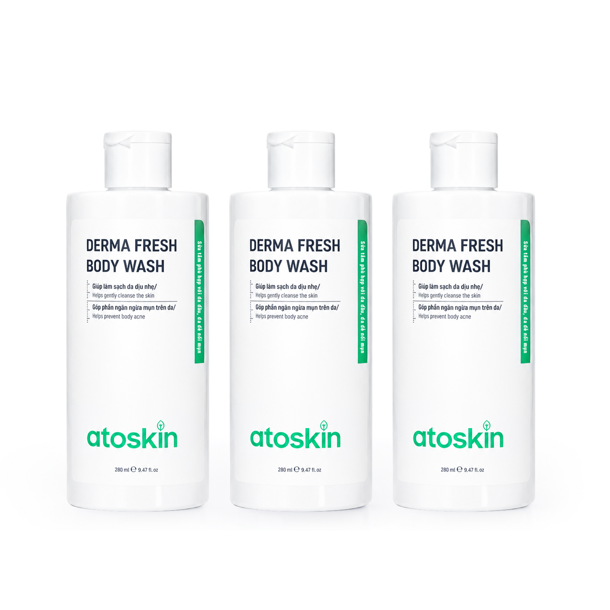 Sữa Tắm Mụn Cơ Thể ATOSKIN Derma Fresh Bóy Wash 280ml