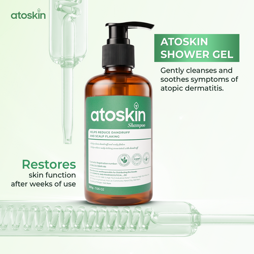 Dầu Gội Viêm Da Tiết Bã ATOSKIN 200g
