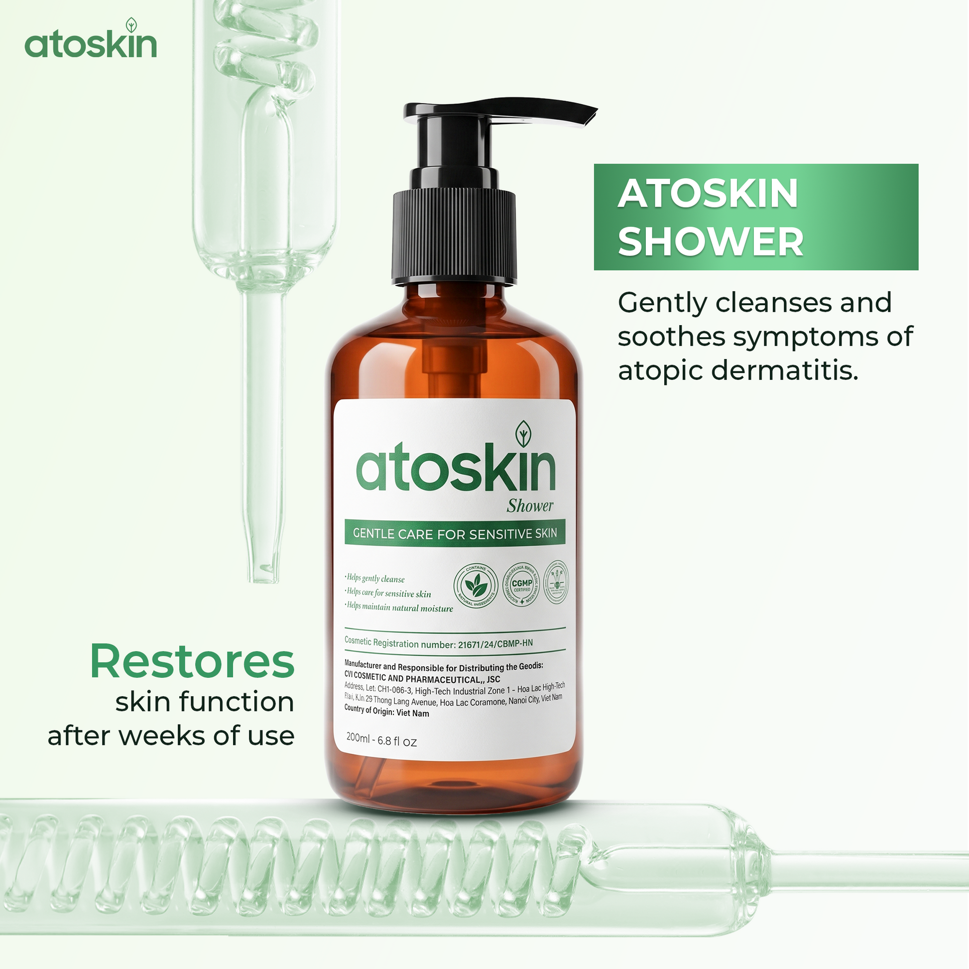 Sữa Tắm Viêm Da Cơ Địa Atoskin 200ml