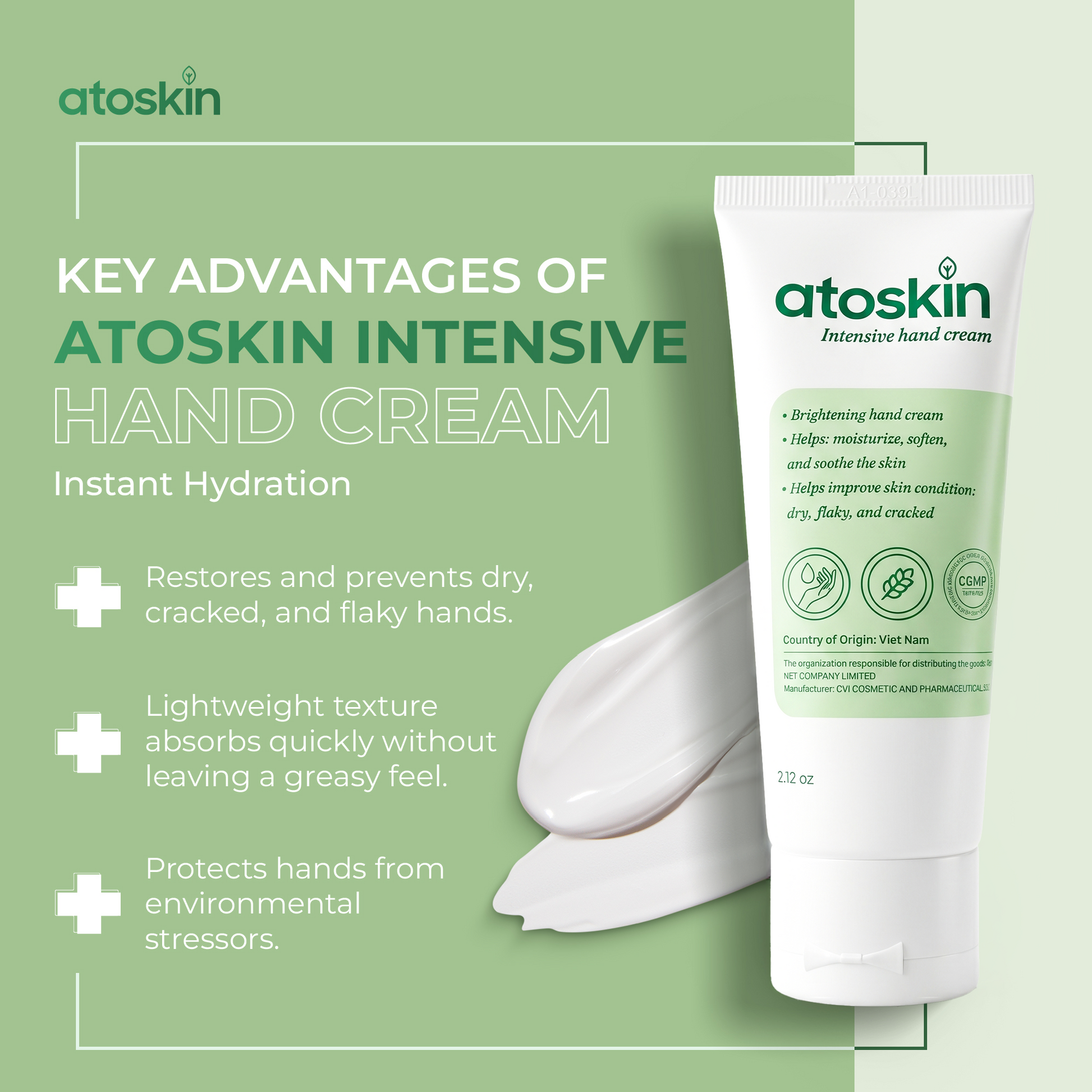 Kem Dưỡng Da Tay ATOSKIN 60g