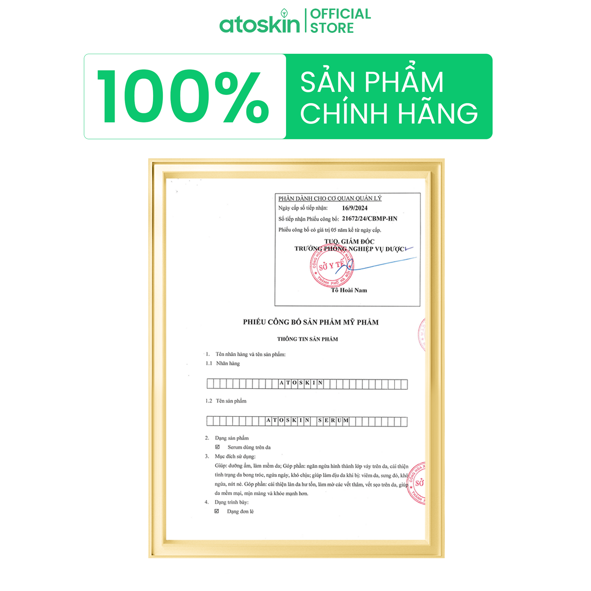 Serum Viêm Da Cơ Địa ATOSKIN Serum 50ml