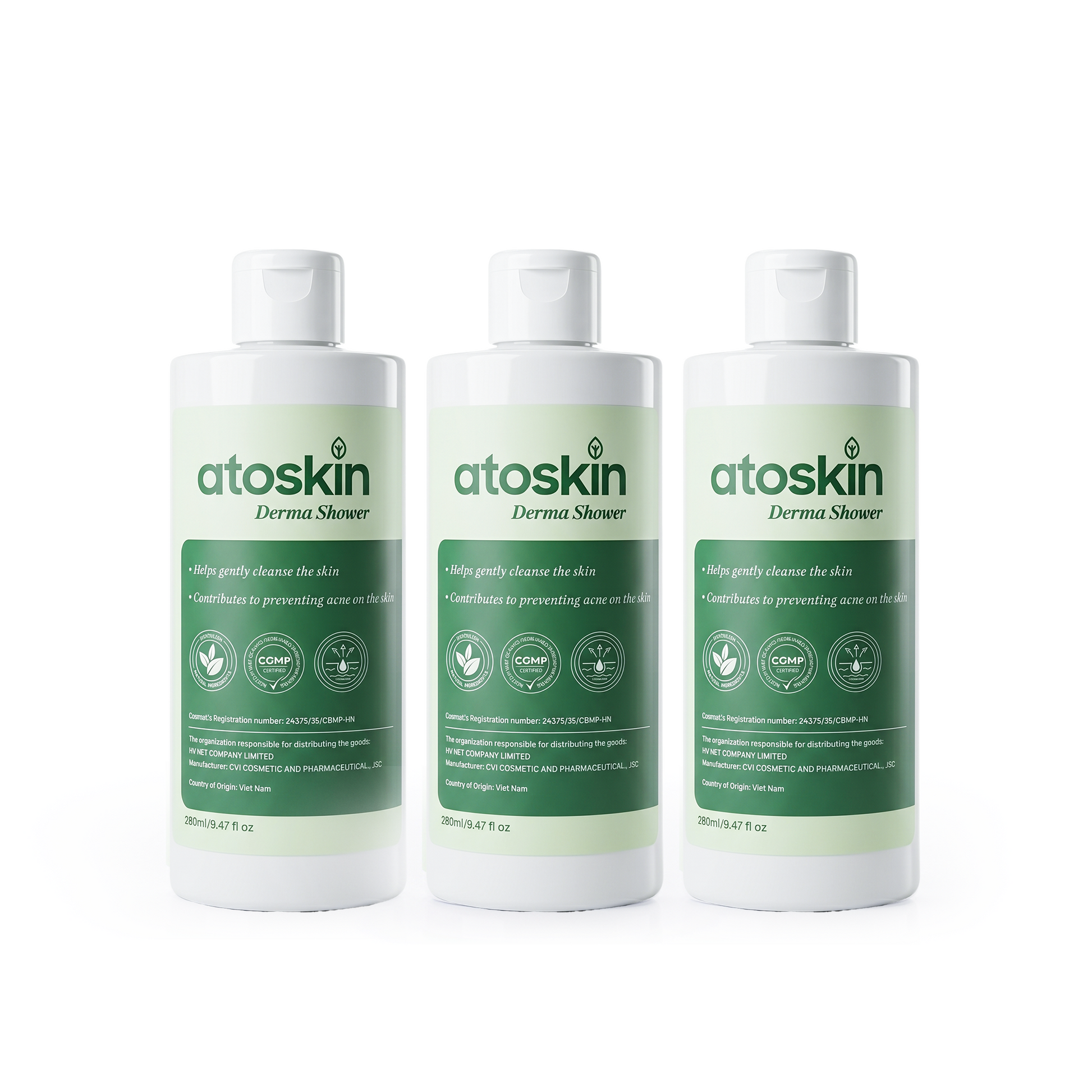 Sữa Tắm Mụn Cơ Thể ATOSKIN Derma Shower 280ml