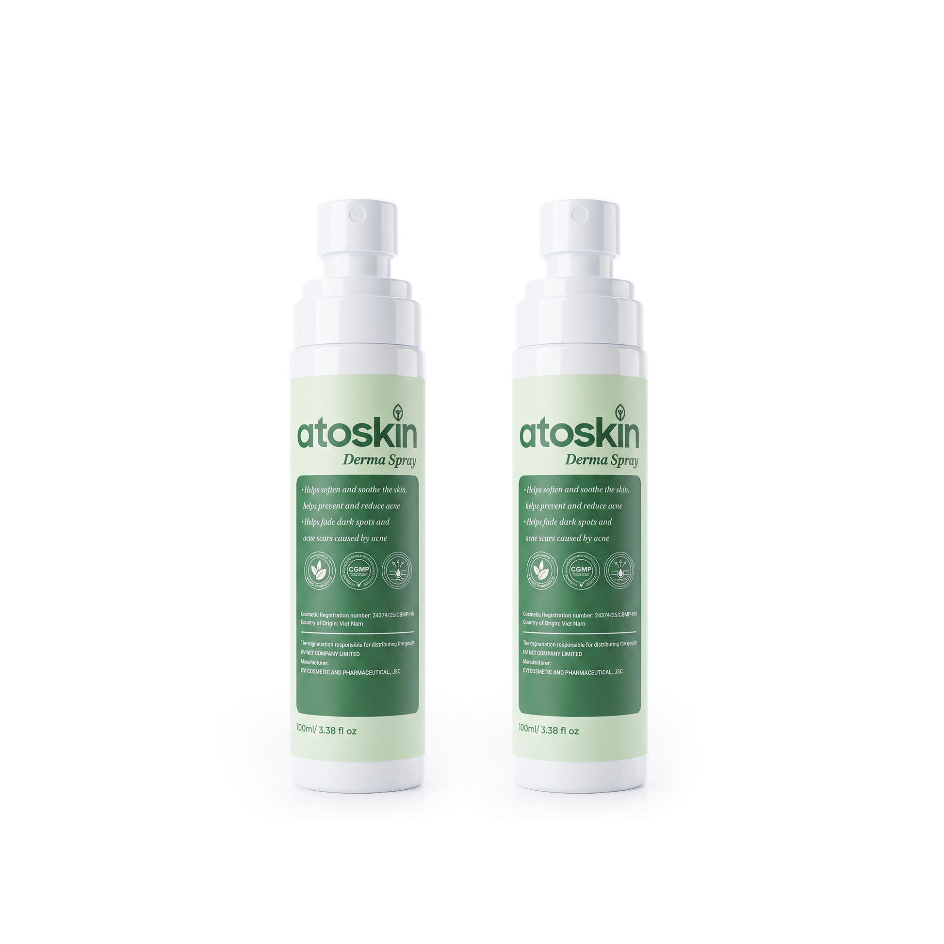 Xịt Mụn Cơ Thể ATOSKIN Derma Spray 100ml