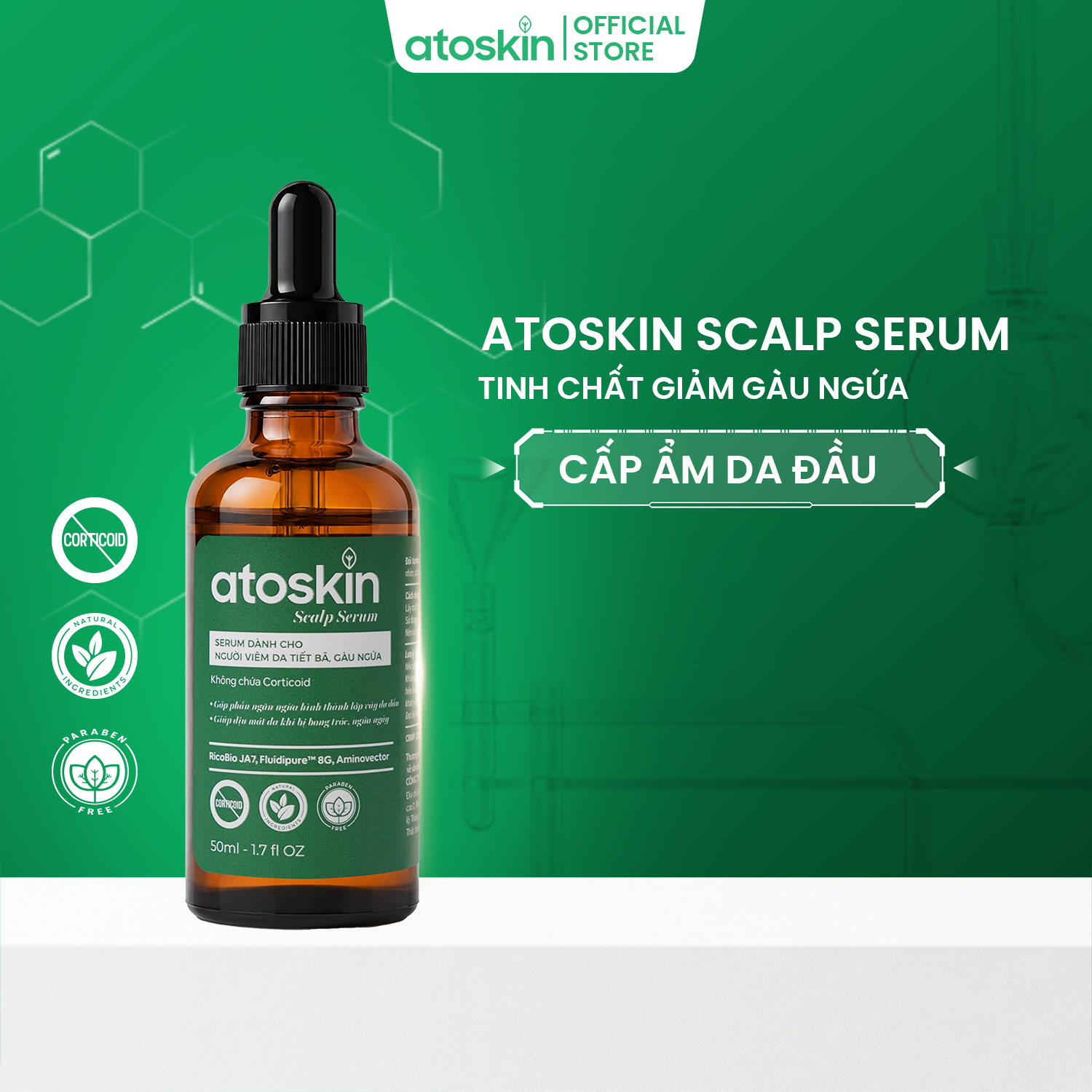 Serum Viêm Da Tiết Bã ATOSKIN Scalp Serum 50ml