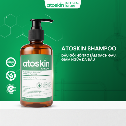 Dầu Gội Viêm Da Tiết Bã ATOSKIN Shampoo 200g