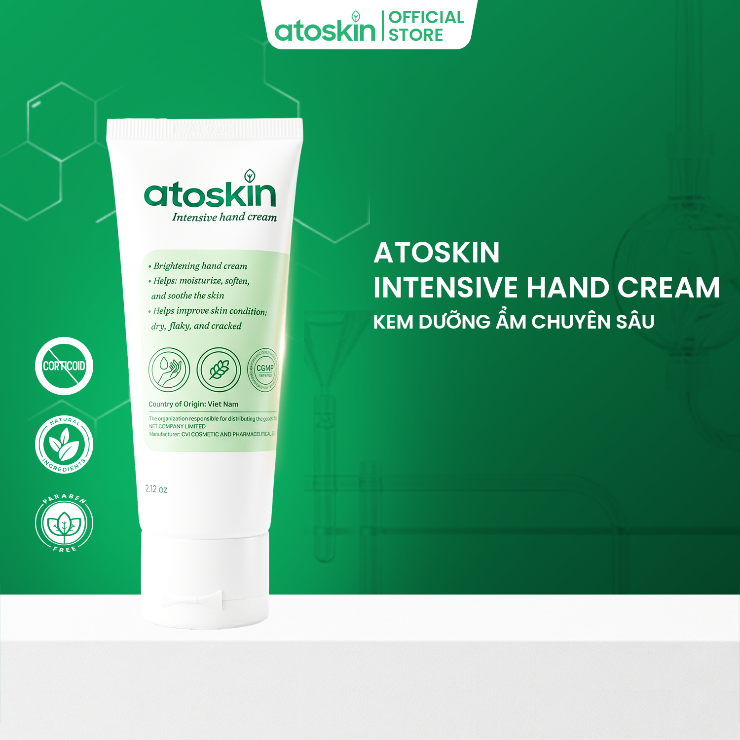 Kem Dưỡng Da Tay ATOSKIN Intensive Hand Cream 60g