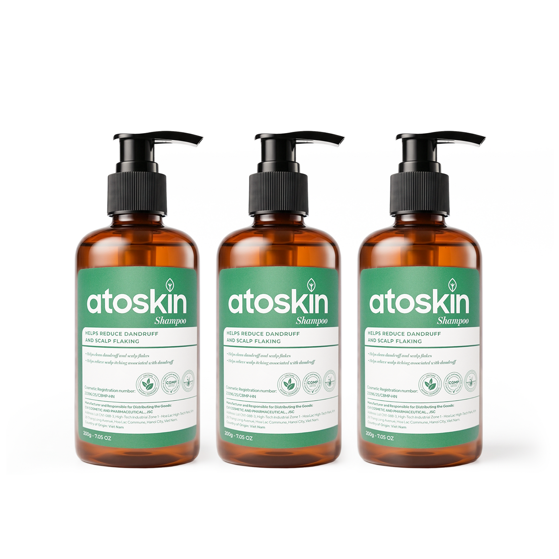 Dầu Gội Viêm Da Tiết Bã ATOSKIN Shampoo 200g