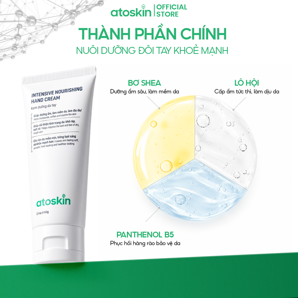 Kem Dưỡng Da Tay ATOSKIN Intensive Nourishing Hand Cream 60g
