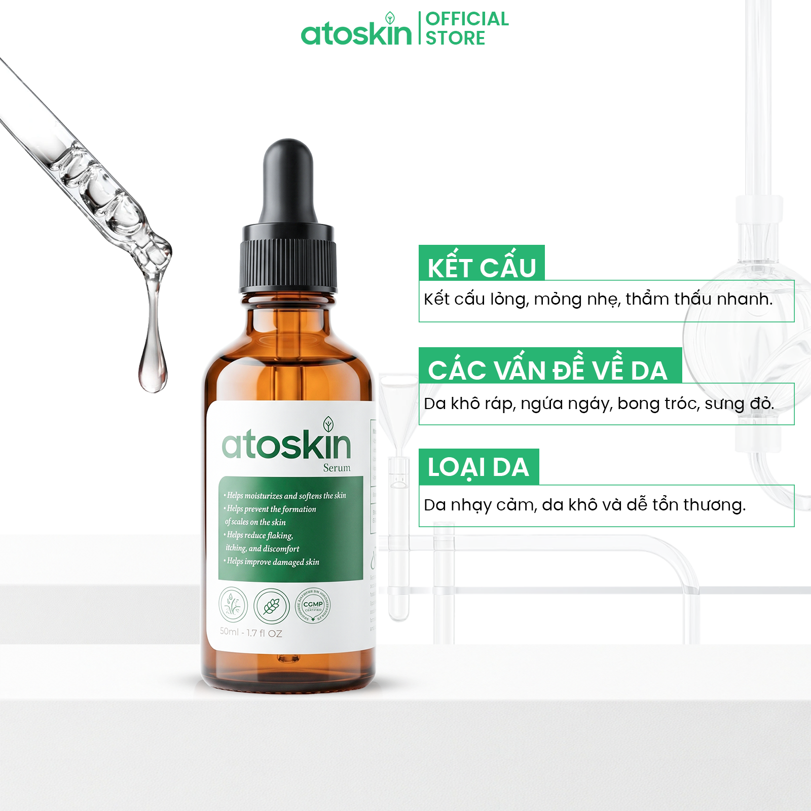 Serum Viêm Da Cơ Địa ATOSKIN Serum 50ml