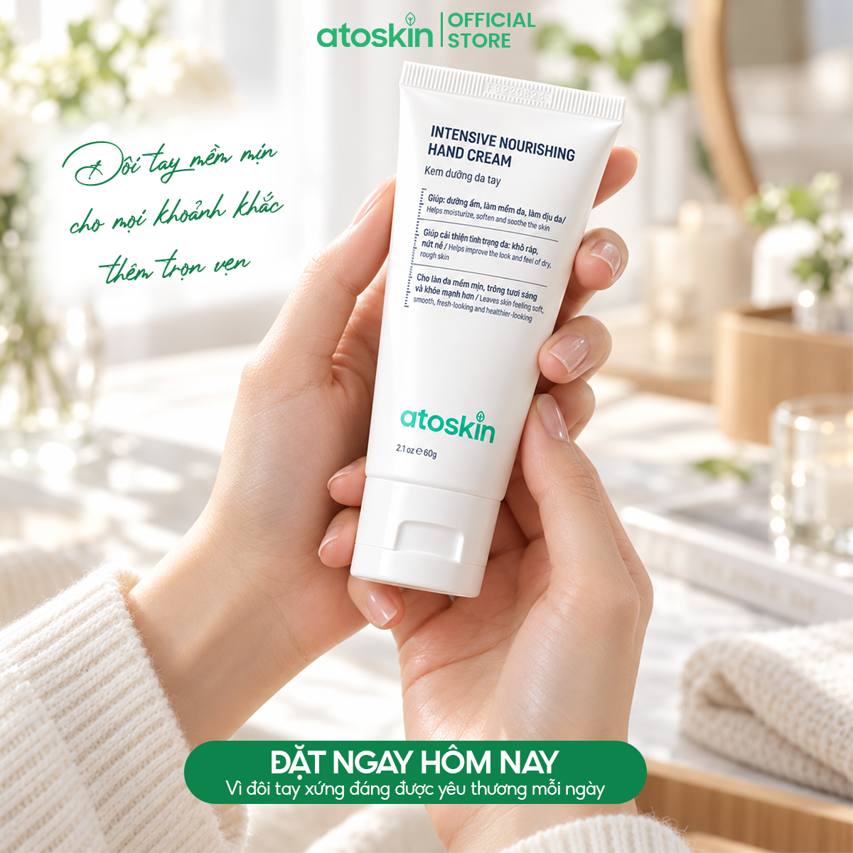 Kem Dưỡng Da Tay ATOSKIN Intensive Nourishing Hand Cream 60g