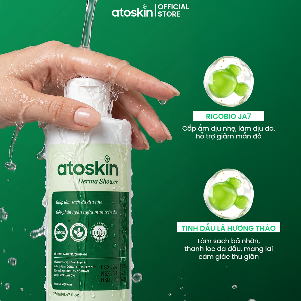 Sữa Tắm Mụn Cơ Thể ATOSKIN Derma Shower 280ml