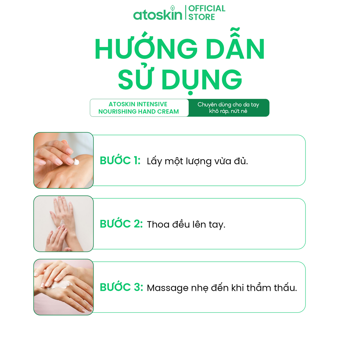 Kem Dưỡng Da Tay ATOSKIN Intensive Nourishing Hand Cream 60g