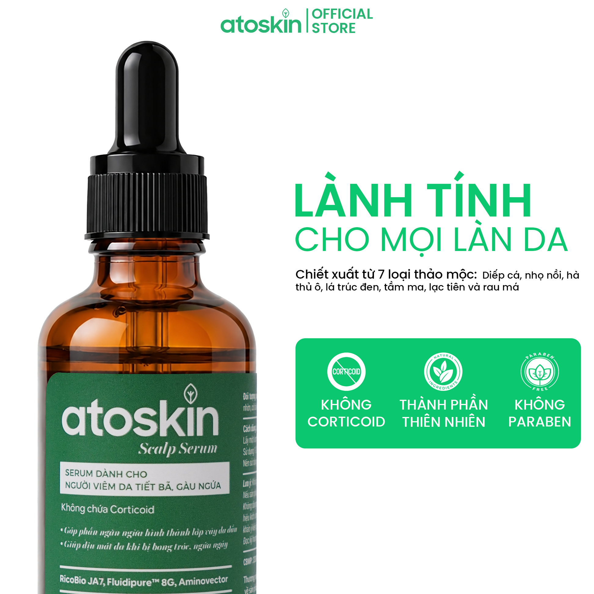 Serum Viêm Da Tiết Bã ATOSKIN Scalp Serum 50ml