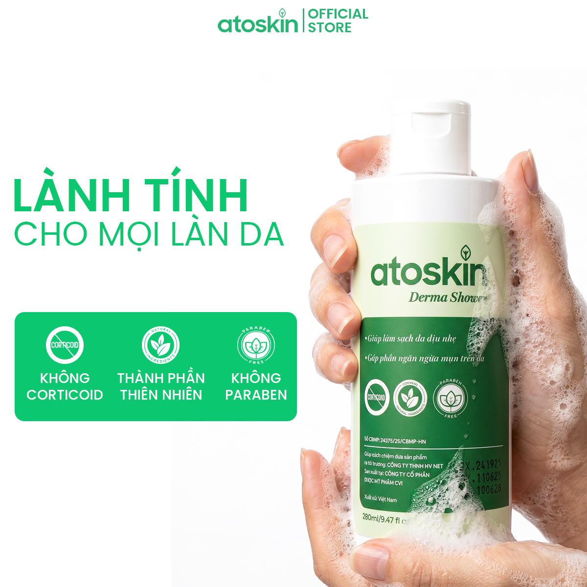 Sữa Tắm Mụn Cơ Thể ATOSKIN Derma Shower 280ml