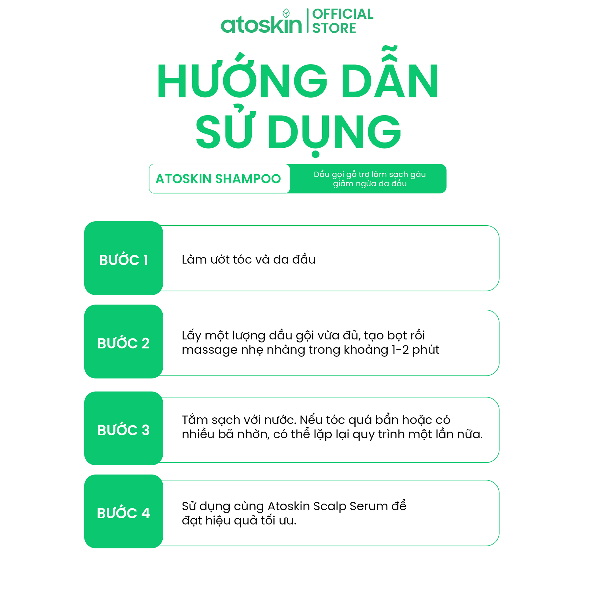 Dầu Gội Viêm Da Tiết Bã ATOSKIN Shampoo 200g