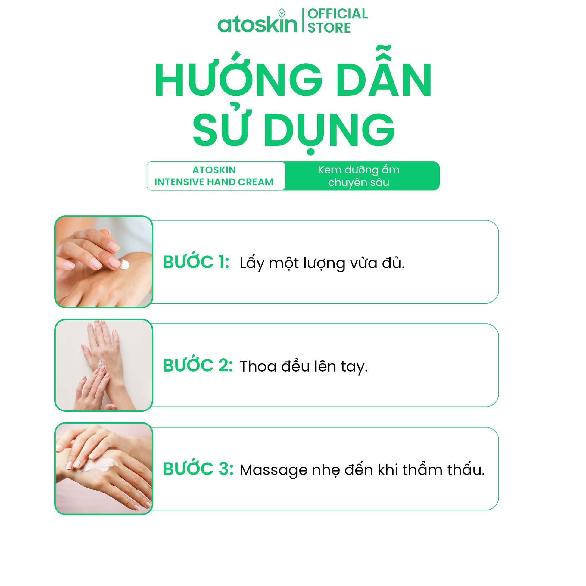 Kem Dưỡng Da Tay ATOSKIN Intensive Hand Cream 60g