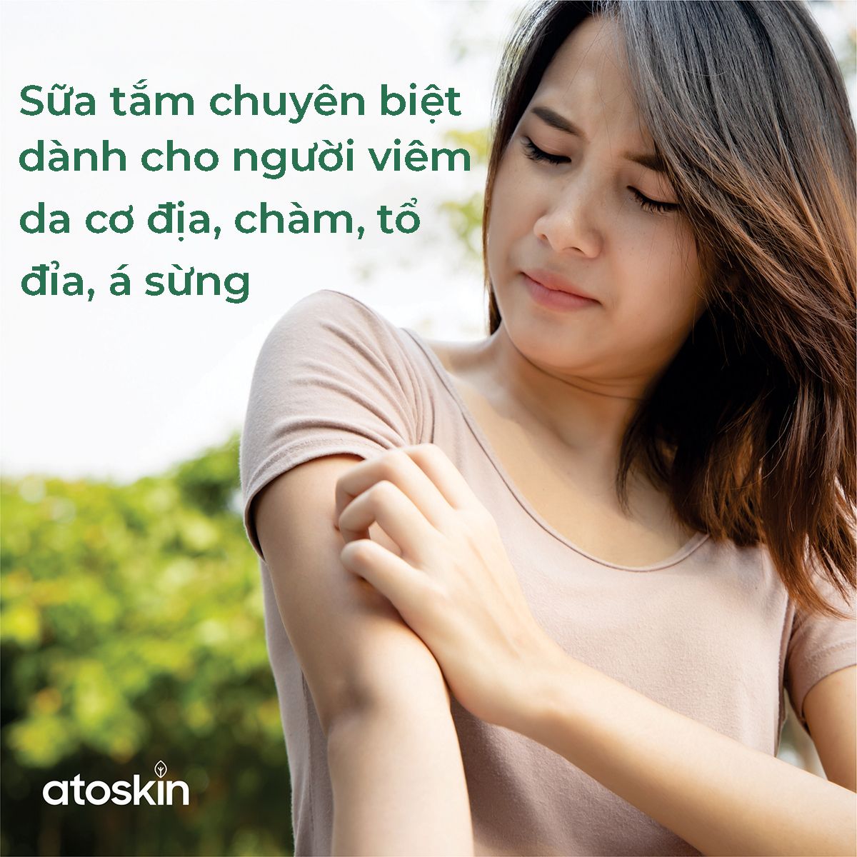 Atoskin - Sữa tắm chuyên biệt dành cho người viêm da cơ địa, chàm, tổ đỉa, á sừng